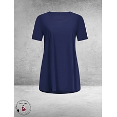 Plus Basics Travel Shirt Rond Hals Ink Blue